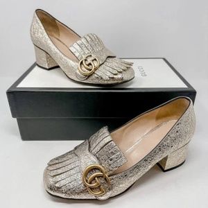 GUCCI MARMONT LEATHER GG PUMPS LIKE NEW